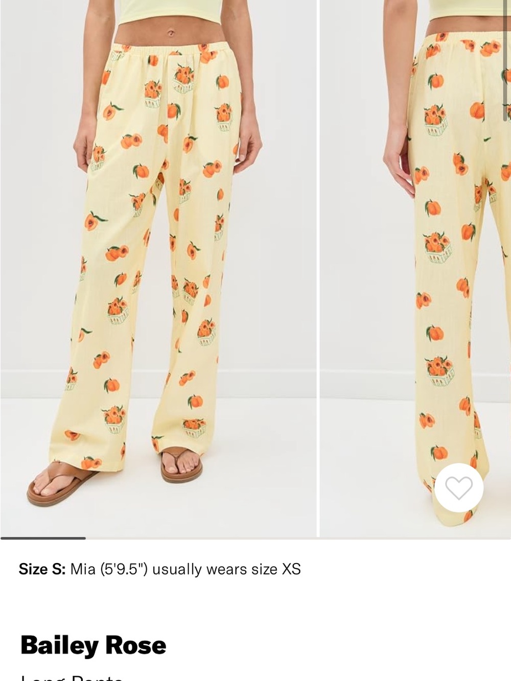 Bailey Rose Peach-Print Pants